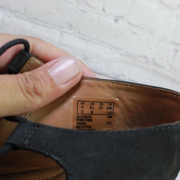 Clarks Clarene Grace Black Leather Cage Wedge Sandals Size 8.5 M - Picture 7 of 9